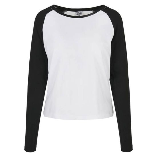 Body Femme Urban Classics - Manches Longues - 95% Coton Bio - Encollure Carrée - Fermeture Entrejambe