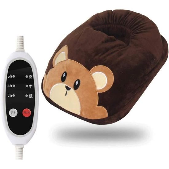 Chauffe-Pieds Électrique Gofady – Doublure Teddy, 9 Températures, 4 Minuteries, Chauffage Rapide 30s, Lavable, Idéal Maison/Bureau/Camping