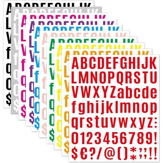 10 Feuilles De Chiffres Autocollant Boîte Aux Lettres Numéros Autocollant Vinyle Lettres Kit De