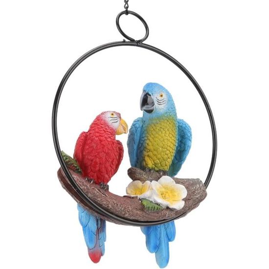 Grande Figurine Perroquet Ara En Métal Pour Décoration Murale Extérieure Jardin Ou Intérieur