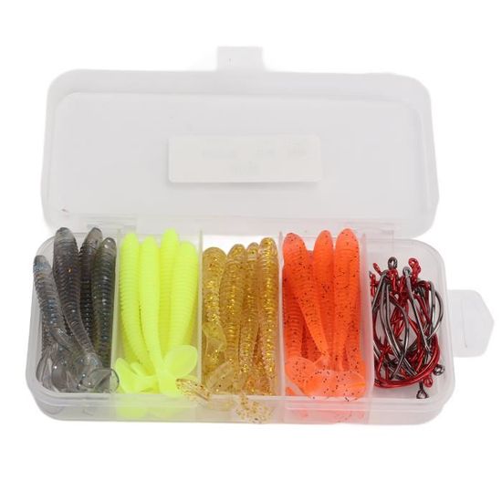 36 pièces kit de bâton de chasse ver bâton LunkerHunt appâts