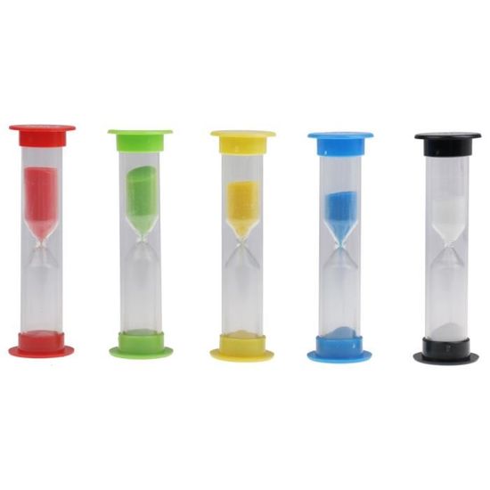 MINUTEUR Horloge Sablier En Plastique 5 Pi ces 30 Secondes Et 1 3 minuteur-horloge-sablier-en-plastique-5-pi-ces-30-secondes-et-1-3