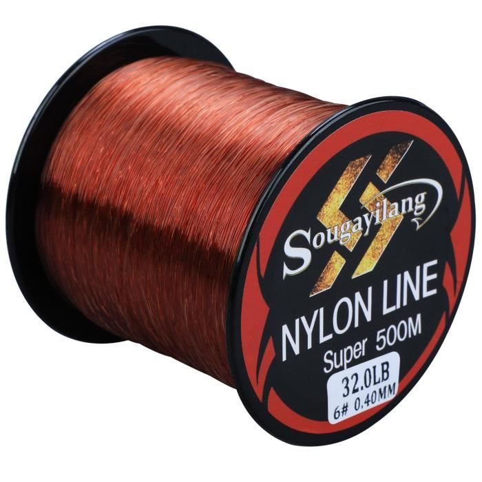 Fil De Pêche Nylon Transparent 0.2mm – Résistance 11kg, Bobine 53x49mm