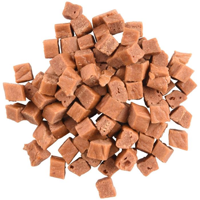 Friandise cubes de lapin Hapki BBQ pour chien 85 g sans gluten - Flamingo