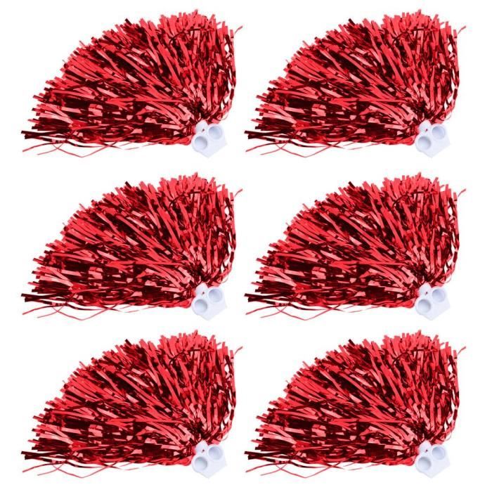 Cheerleading Pom poms Cheer Party Costume Accessoire de sport (rouge)