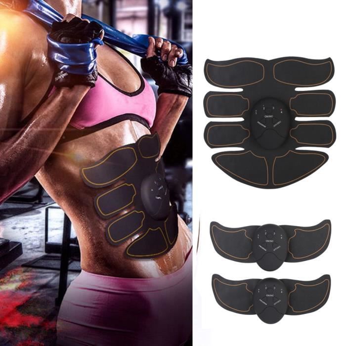 Abdo Patch d'entraînement intelligent EMS (1 abdomen + 2 bras + 3 principaux) (noir + orange) HB027 -WAN
