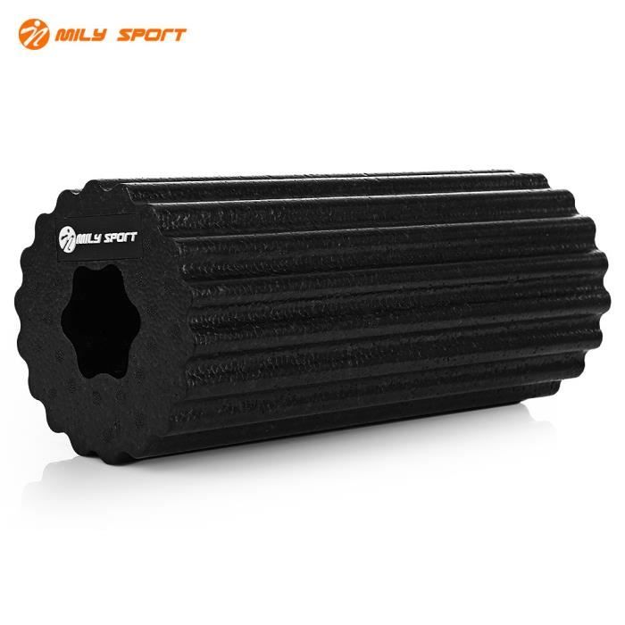 MILY SPORT Muscle pieds haute densité léger Yoga EPP rouleau de mousse pour exercices de gymnastique Physio Massage étirement noir 1