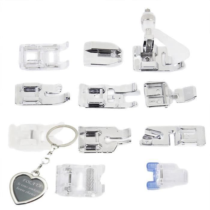 11pcs Remplacements Accessoires de Pieds-de-Biche pour Brother Singer Machine à Coudre Domestique