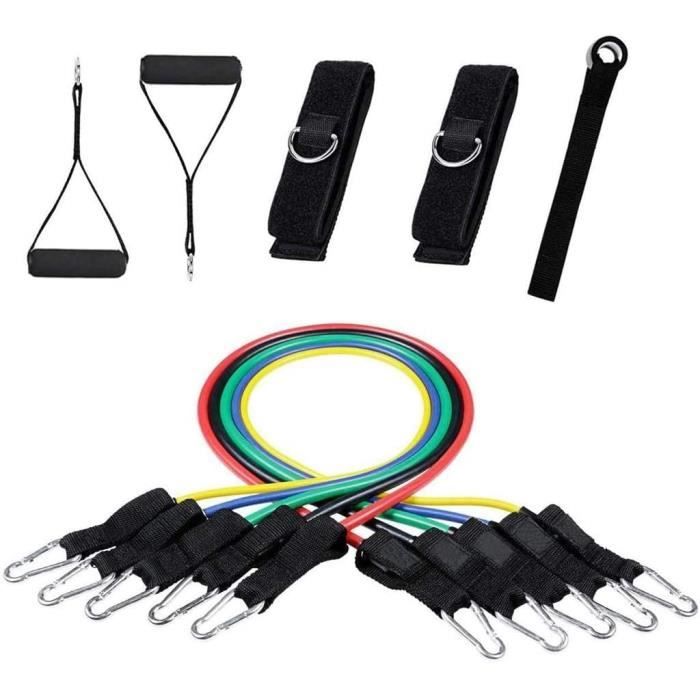 ELASTIQUE DE RESISTANCE 11Pcs set Ensemble de Bandes de Résistance Elastiques Musculation,Bandes de Fitness Elastiques Ki243