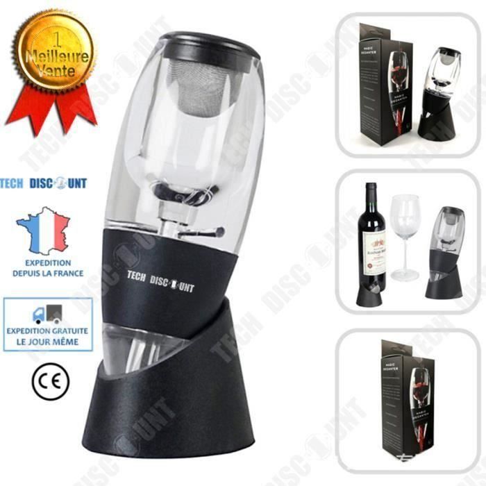 carafe filtrante à décanter vin en verre cristal bouteille blanc original rouge cadeau récipient verre de vin aérateur décantati