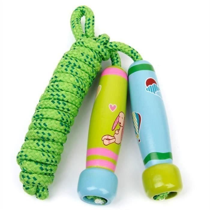 JAC8 Corde à Sauter Enfants avec Manche en Bois