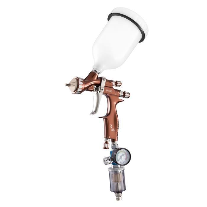 Pistolet à Peinture gravité PK80 BenBow Pistolet + manomètre-déshydrateur 1.3mm