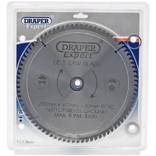 Draper 09490 Lame de scie TCT 80 dents 250 x 30 mm (Import Grande Bretagne)
