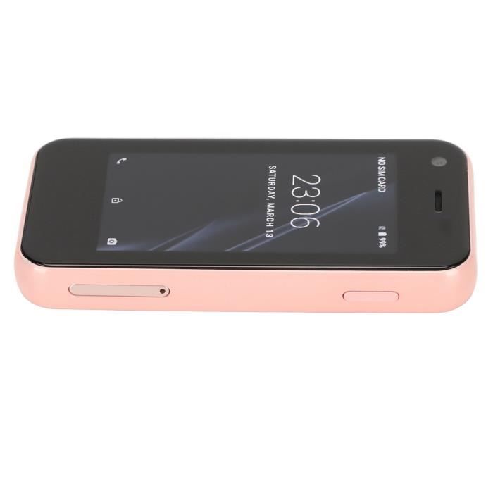 MAG-XS11 Mini téléphone portable 2,5 pouces WiFi GPS 1 Go 8 Go Quad Core pour téléphone intelligent Android pour étudiants (rose)