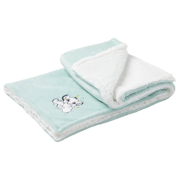 DISNEY Couverture bi-matière Roi lion - 75 x 100 cm - Flanelle 100% polyester Dos sherpa 100% polyester