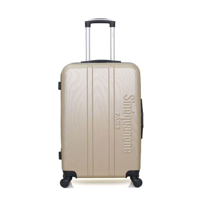 SINEQUANONE – VALISE WEEK-END - ABS – 65cm – 4 roues – OLYMPE – BEIGE