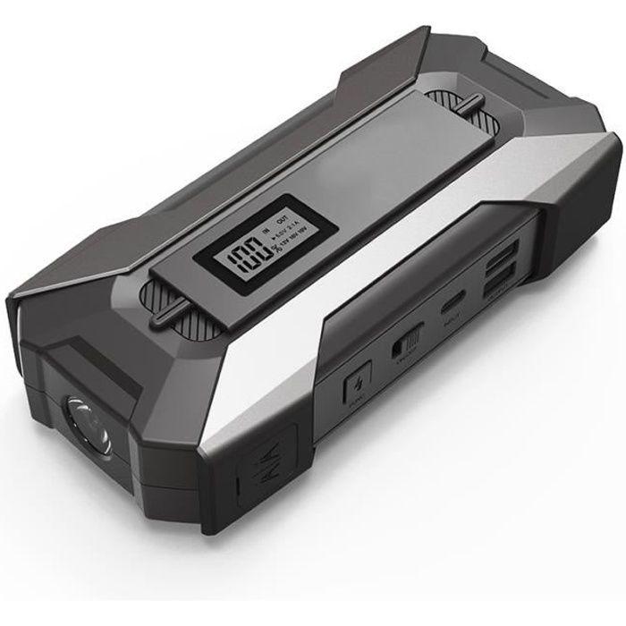 TEMPSA Démarrage Démarreur 99990mAh 12V USB Chargeur Batterie Voiture Booster Starter Noir