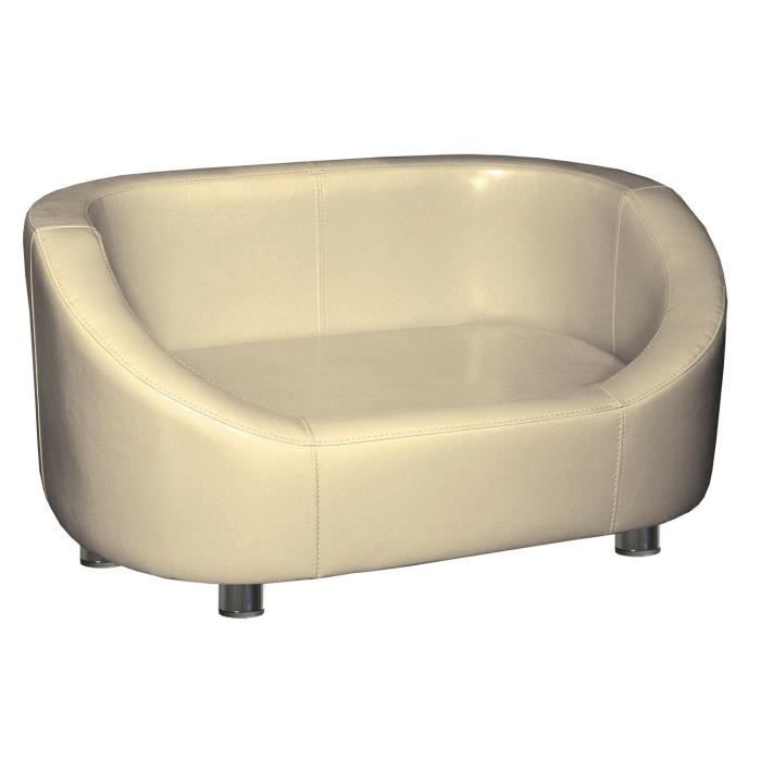 VADIGRAN Canapé simili Sinatra - 88x64x42cm - Beige - Pour chien et chat