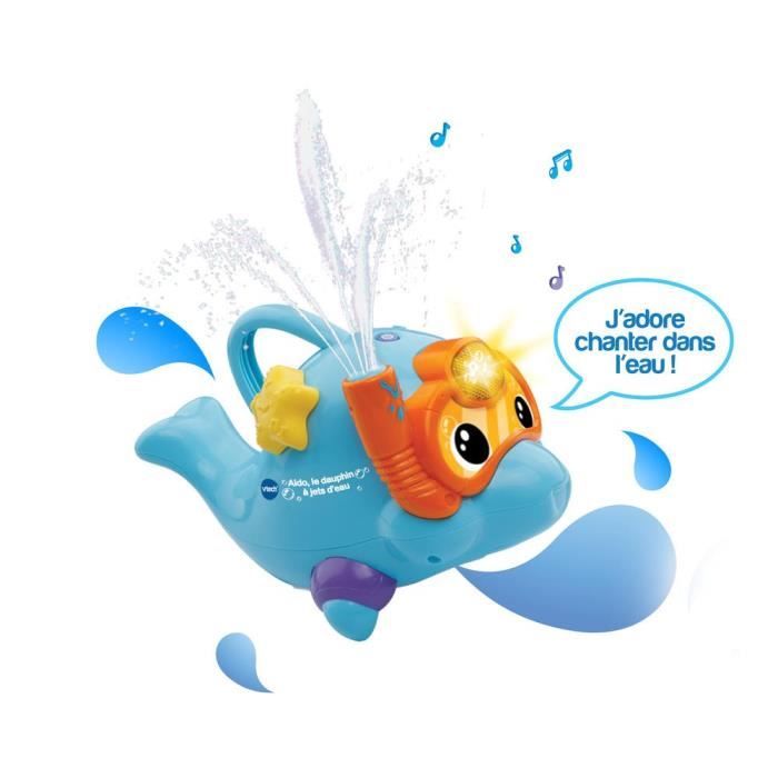 VTECH BABY - Jouet de Bain - Aldo le dauphin à jets d'eau