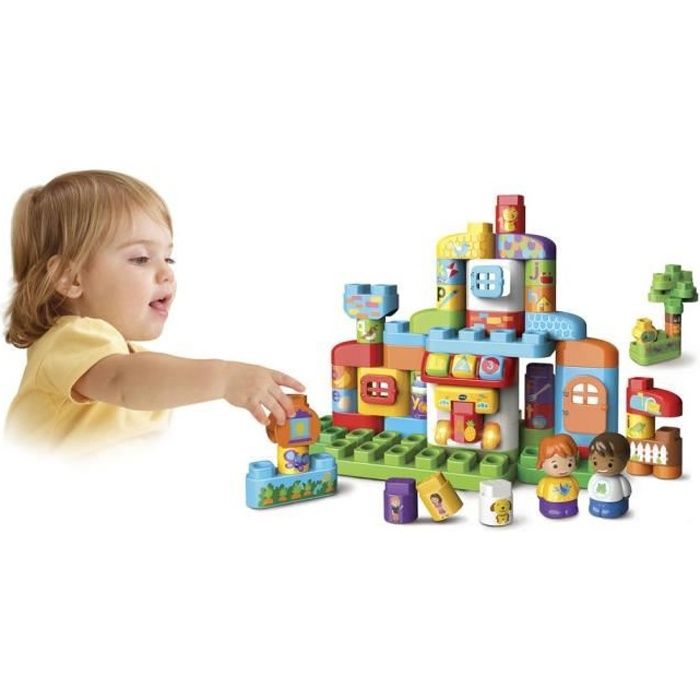 VTECH - Bla Bla Blocks - Ma Maison Alphabet Interactive - Blocs Parlants à Connecter