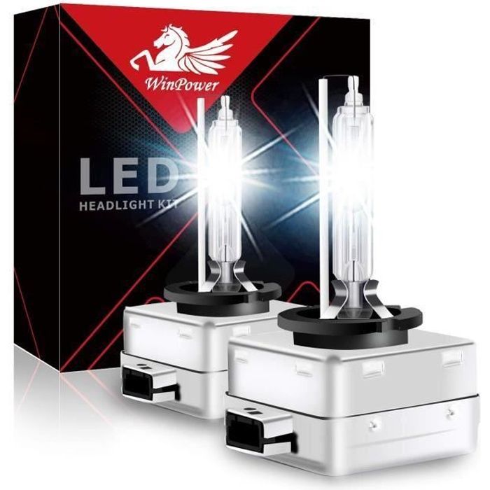 2 Ampoules D1S 35W 12V WINPOWER Lampe Rechange Remplacement Feu XENON 6000K KIT HID pour Citroen Peugeot Suzuki Audi BMW
