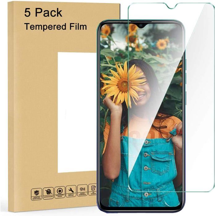 Coque Ulefone Note 9P Avec Motif Fleurs Roses + 2 Verres Trempés - Protection Antichoc, Compatibilité Exclusive 6,5"
