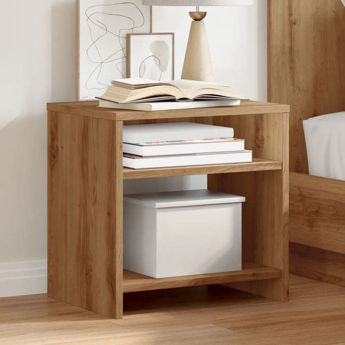 vidaXL Table de chevet chêne artisanal 40x30x40 cm bois dingénierie armoire armoire latérale support de téléphone table 855764