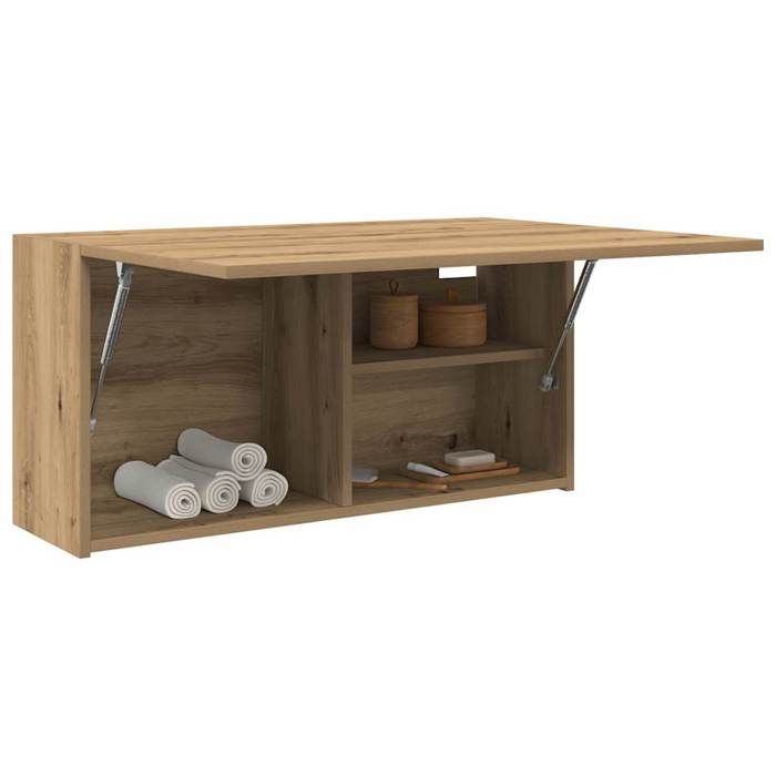 vidaXL Armoire murale de bain chêne artisanal bois dingénierie 860093