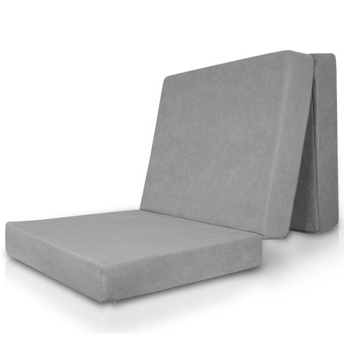 Beautissu Premium L Matelas Pliable 140x200 cm Gris – Matelas Pliant Extra Épaisse Degré Fermeté H3 & Housse Lavable