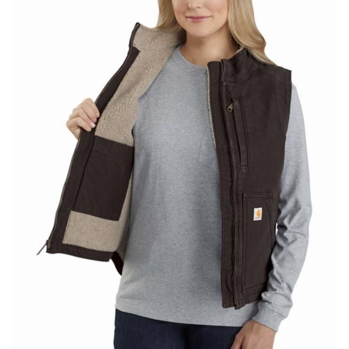 Gilet Sans Manche CARHARTT Sherpa Lined Mock Taupe T.XL - 104224-032-XL