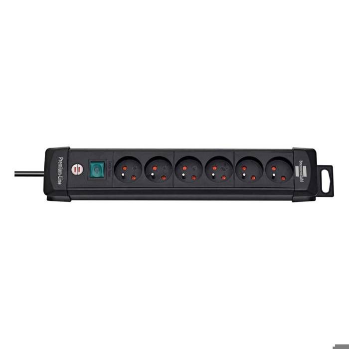 Multiprise - BRENNENSTUHL - Premium-Line - 6 Prises - 3m - Noir - Protection Enfant