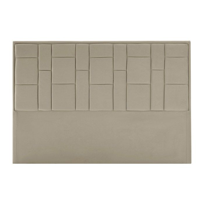 Tête de lit 160 cm - Velours - Taupe - HERMINE