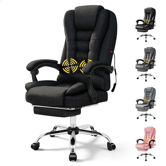 Chaise de Bureau ALFORDSON, Chaise de Bureau avec Soutien Lombaire Réglable, Chaise