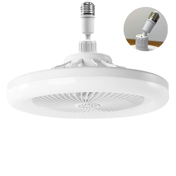 Ventilateur de plafond LED silencieux 3 vitesses avec lumière et télécommande – blanc - Aimoonsa