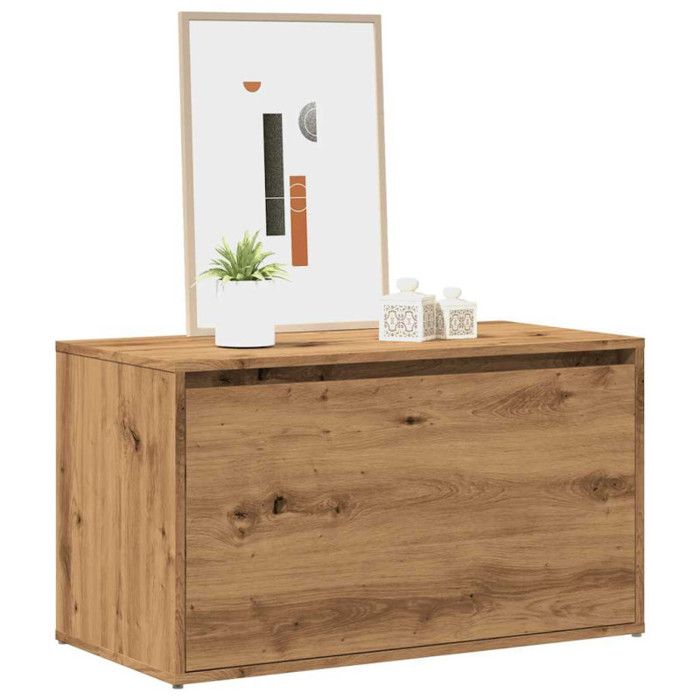 Banc d entrée 80x40x45 cm chêne artisanal bois d ingénierie