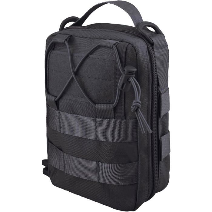 Sacoche Tactique Multi-poches Nylon Noir - Dimensions 21x6x13 Cm - Neuf Avec étiquettes