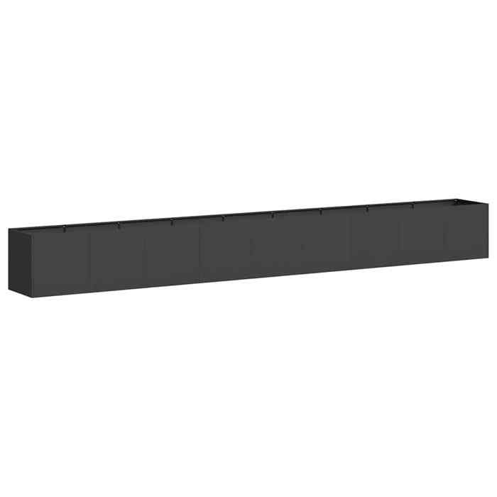 RUIG - NEUF JARDINIERE - BAC A FLEUR Jardinière noir 360x40x40 cm - Acier laminé à froid CL83161