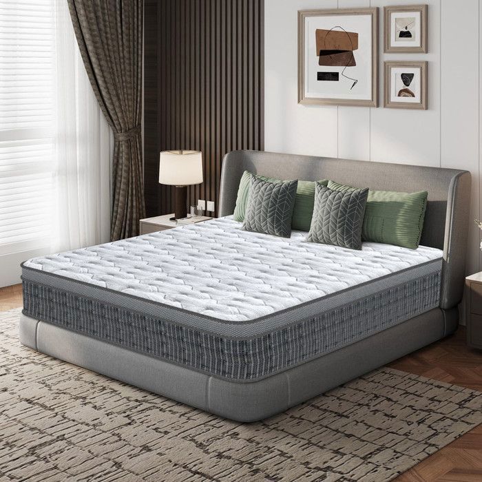 Matelas 160x200 cm Ép 27cm Hybride Mousse RH et mémoire de Gel rafraîchissant - Soutien Parfait - Sommeil Réparateur Ergonomique
