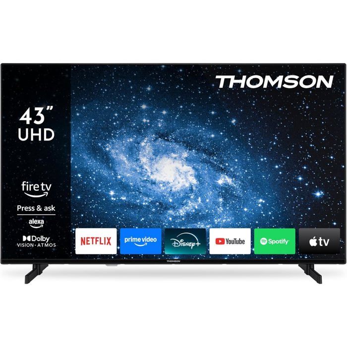 Téléviseur LED SUTEO 43 pouces 4K UHD (Dolby Vision) Fire TV Smart TV Commande vocale Alexa