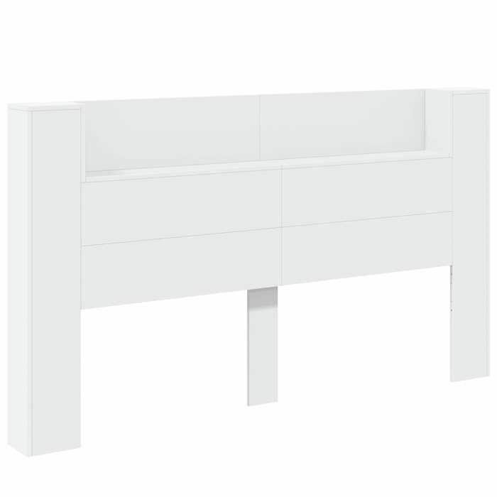 [5154027]Tête de lit - Étagère de rangement pour chambre à coucher - Blanc 180x16 5x103 5 cm Bois dingénierie Poids:27.4 Kg