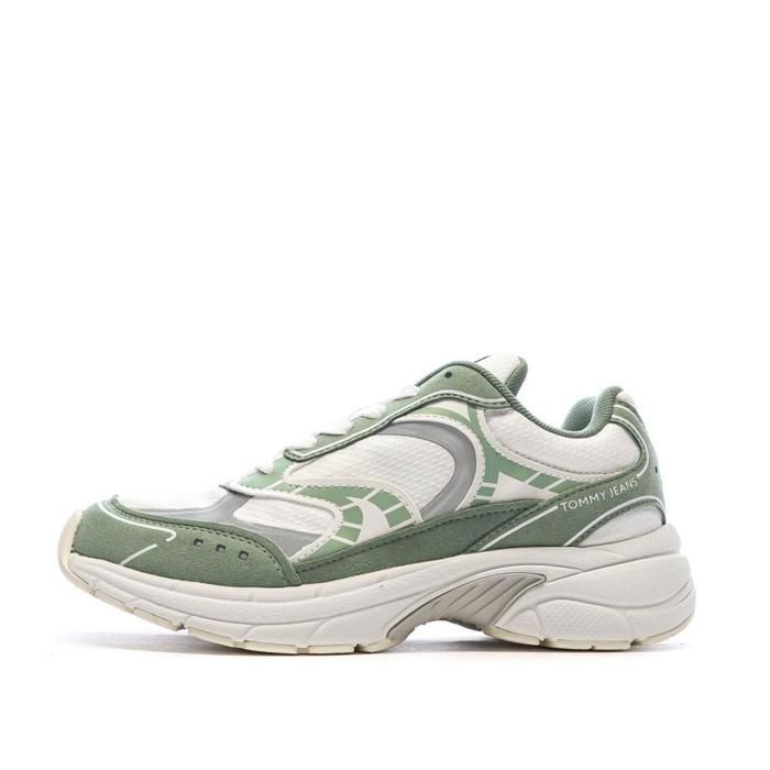 Tommy Hilfiger Baskets Blanc/Vert Femme Tommy Hilfiger Archive 25
