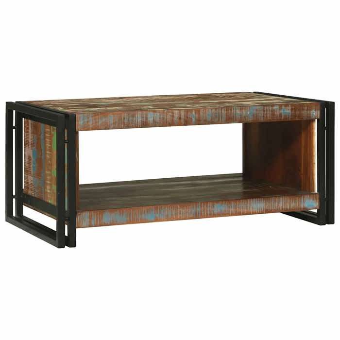 Remise 2026®Petite Table Centrale de salon Multicolore - Table basse Multicolore 90x50x38cm Bois Recyclé Solide 704 4173508