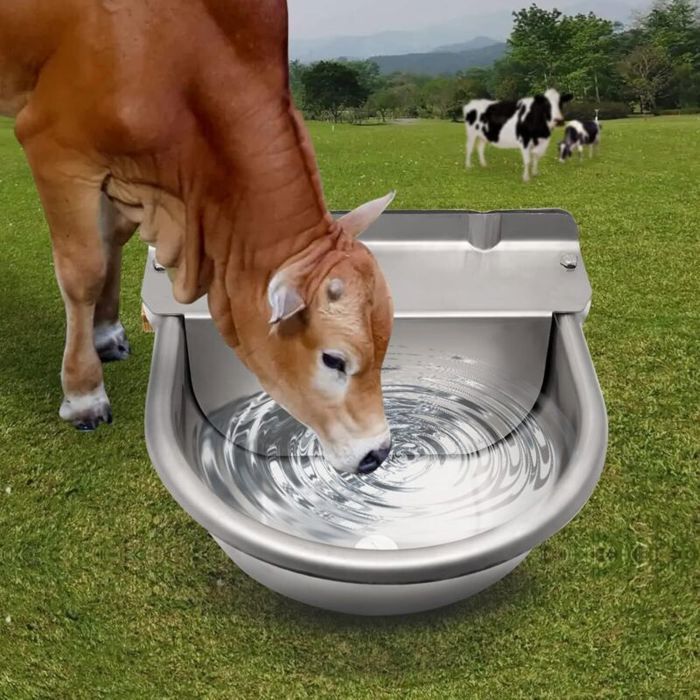 Comparer les prix de Abreuvoir Chevaux Inox + Vanne Flotteur Laiton 1/2 trous vidange vaches/porcs/chèvres/moutons/chiens .