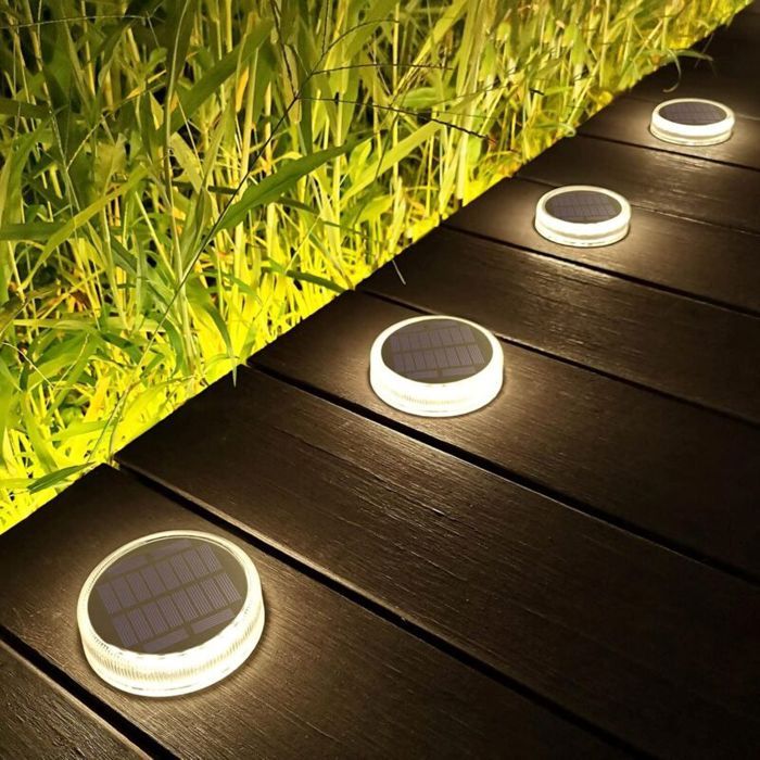 Lampe solaire dextérieur - REVO - Lot de 4 - 30 lm 4000K - Étanche IP68 (supporte 2 t) - Installation sans perçage Lampe solaire dextérieur - REVO - Lot de 4 - 30 lm 4000K - Étanche IP68 (supporte 2 t) - Installation sans perçage