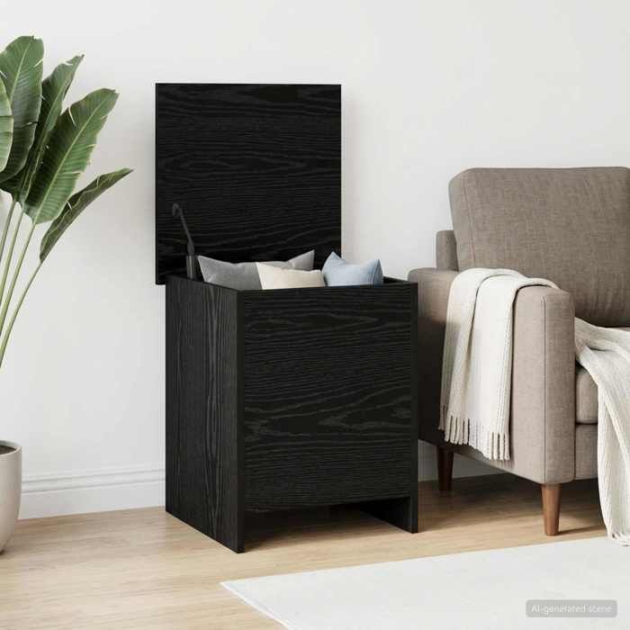 vidaXL Coffre de rangement avec stockage Chêne noir 40 x 40 x 50 cm 8011244