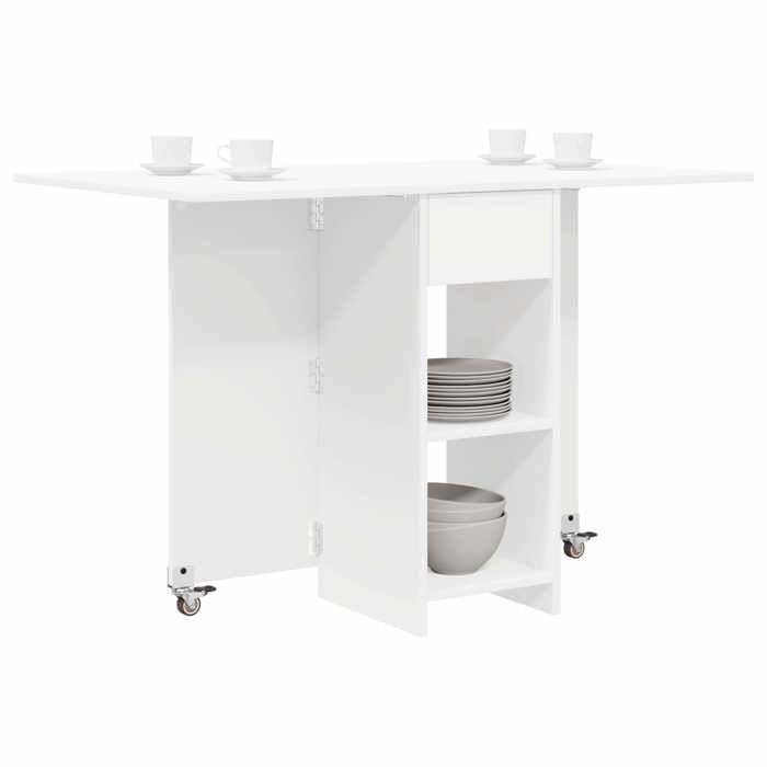Les SoldesTable à dîner - Table de cuisine rectangulaire au style industriel - 115 x 70 x 75 cm - Bois dingénierie Blanc bph74n