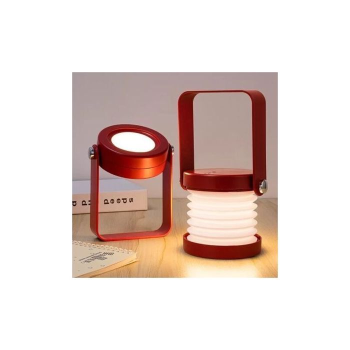 Lampe Chevet Tactile LED - 1 Pièce - Style Vintage - 3 Niveaux Luminosité - Veilleuse Chambre - Rouge