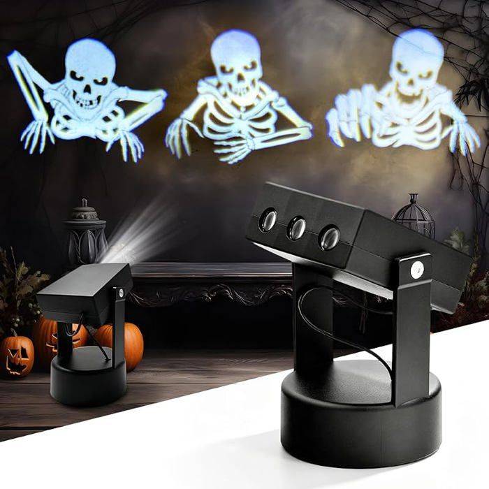 Projecteur Halloween Decoration Projecteur extérieur 3D Dynamique pour Halloween Lampe de Projection PROJECTEUR LASER EXTERIEUR NOE