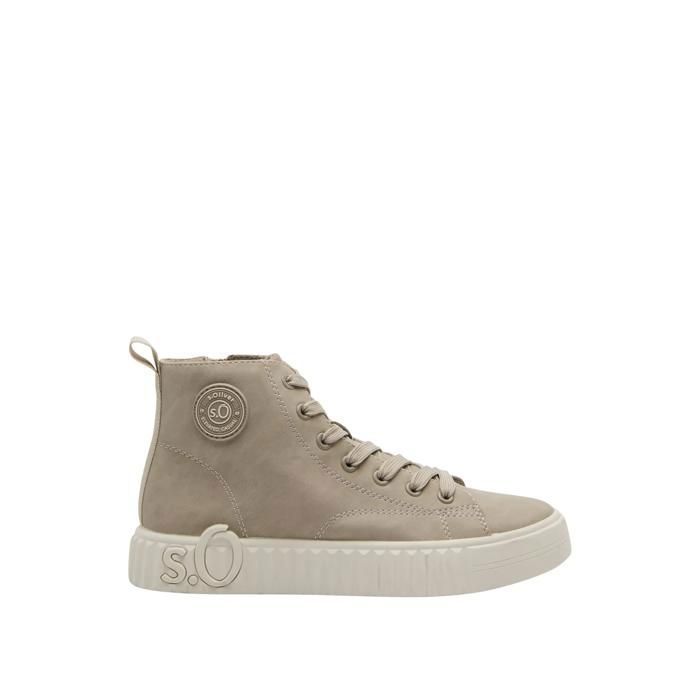 Baskets montantes aspect cuir avec logo en relief femme s.Oliver - dark taupe (8436) Baskets montantes aspect cuir avec logo en relief femme s.Oliver - dark taupe (8436)