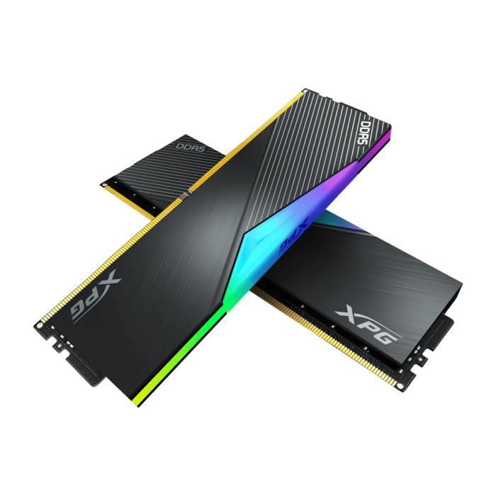 Barrette mémoire 16Go DIMM DDR5 Adata XPG Lancer RGB 6000MHz (Noir